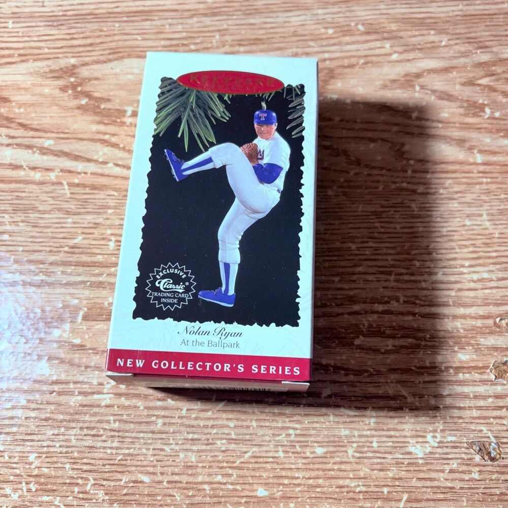 Vintage 1996 MLB Hallmark Keepsake Ornament Nolan Ryan Includes Card